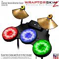 Tie Dye Colors Skin by WraptorSkinz fits Guitar Hero 4 World Tour Drum Set for Nintendo Wii, XBOX 360, PS2 & PS3 (DRUMS NOT INCLUDED)