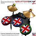 Union Jack 02 Skin by WraptorSkinz fits Guitar Hero 4 World Tour Drum Set for Nintendo Wii, XBOX 360, PS2 & PS3 (DRUMS NOT INCLUDED)