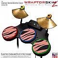 Zebra Stripes on Pink Skin by WraptorSkinz fits Guitar Hero 4 World Tour Drum Set for Nintendo Wii, XBOX 360, PS2 & PS3 (DRUMS NOT INCLUDED)