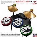 Zebra Stripes Skin by WraptorSkinz fits Guitar Hero 4 World Tour Drum Set for Nintendo Wii, XBOX 360, PS2 & PS3 (DRUMS NOT INCLUDED)