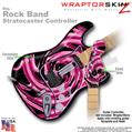 Alecias Swirl 02 Hot Pink WraptorSkinz  Skin fits Rock Band Stratocaster Guitar for Nintendo Wii, XBOX 360, PS2 & PS3 (GUITAR NOT INCLUDED)