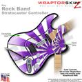 Rising Sun Purple WraptorSkinz  Skin fits Rock Band Stratocaster Guitar for Nintendo Wii, XBOX 360, PS2 & PS3 (GUITAR NOT INCLUDED)
