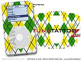 Argyle Green and Yellow iPod Tune Tattoo Kit (fits 4th Gen iPods)