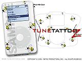 Bumble Bees on White iPod Tune Tattoo Kit (fits 4th Gen iPods)