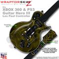 Abstract 01 Yellow WraptorSkinz  Skin fits XBOX 360 & PS3 Guitar Hero III Les Paul Controller (GUITAR NOT INCLUDED)