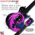 Alecias Swirl 01 Purple WraptorSkinz  Skin fits XBOX 360 & PS3 Guitar Hero III Les Paul Controller (GUITAR NOT INCLUDED)
