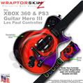 Alecias Swirl 01 Red WraptorSkinz  Skin fits XBOX 360 & PS3 Guitar Hero III Les Paul Controller (GUITAR NOT INCLUDED)