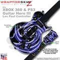 Alecias Swirl 02 Blue WraptorSkinz  Skin fits XBOX 360 & PS3 Guitar Hero III Les Paul Controller (GUITAR NOT INCLUDED)