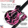 Alecias Swirl 02 Hot Pink WraptorSkinz  Skin fits XBOX 360 & PS3 Guitar Hero III Les Paul Controller (GUITAR NOT INCLUDED)