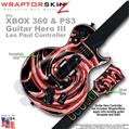Alecias Swirl 02 Red WraptorSkinz  Skin fits XBOX 360 & PS3 Guitar Hero III Les Paul Controller (GUITAR NOT INCLUDED)