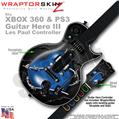 Barbwire Heart Blue WraptorSkinz  Skin fits XBOX 360 & PS3 Guitar Hero III Les Paul Controller (GUITAR NOT INCLUDED)