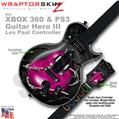 Barbwire Heart Hot Pink WraptorSkinz  Skin fits XBOX 360 & PS3 Guitar Hero III Les Paul Controller (GUITAR NOT INCLUDED)