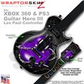 Barbwire Heart Purple WraptorSkinz  Skin fits XBOX 360 & PS3 Guitar Hero III Les Paul Controller (GUITAR NOT INCLUDED)