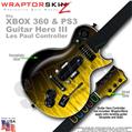 Fire Yellow WraptorSkinz  Skin fits XBOX 360 & PS3 Guitar Hero III Les Paul Controller (GUITAR NOT INCLUDED)
