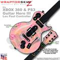 Kearas Peace Signs on Pink WraptorSkinz  Skin fits XBOX 360 & PS3 Guitar Hero III Les Paul Controller (GUITAR NOT INCLUDED)