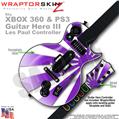 Rising Sun Purple WraptorSkinz  Skin fits XBOX 360 & PS3 Guitar Hero III Les Paul Controller (GUITAR NOT INCLUDED)