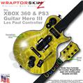 Stardust Yellow WraptorSkinz  Skin fits XBOX 360 & PS3 Guitar Hero III Les Paul Controller (GUITAR NOT INCLUDED)