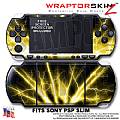 Lightning Yellow WraptorSkinz  Decal Style Skin fits Sony PSP Slim (PSP 2000)