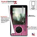 Fire Pink On Black Tattoo Skin Kit - fits Original 30 gig Microsoft Zune 