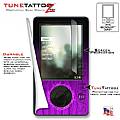 Fire Purple On Black Tattoo Skin Kit - fits Original 30 gig Microsoft Zune 