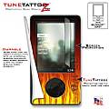 Fire On Black Tattoo Skin Kit - fits Original 30 gig Microsoft Zune 