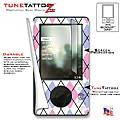 Argyle Blue And PinkTattoo Skin Kit - fits Original 30 gig Microsoft Zune 