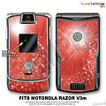 Motorola Razor (Razr) V3m Skin Stardust Red WraptorSkinz Kit by TuneTattooz
