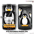 Motorola Razor (Razr) V3m Skin Penguins WraptorSkinz Kit by TuneTattooz