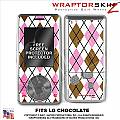 LG Chocolate Skin Argyle Brown and Pink WraptorSkinz Kit by TuneTattooz