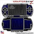 Sony PSP Skin - Carbon Fiber Blue and Chrome WraptorSkinz Kit 