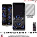 Butterflies Blue on Black WraptorSkinz Skin and Screen Protector Kit fits Zune (4/8/16 gig)
