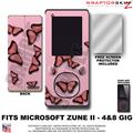 Butterflies Pink on Pink WraptorSkinz Skin and Screen Protector Kit fits Zune (4/8/16 gig)