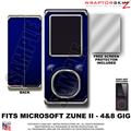 Carbon Fiber Blue WraptorSkinz Skin and Screen Protector Kit fits Zune (4/8/16 gig)