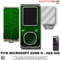 Carbon Fiber Green WraptorSkinz Skin and Screen Protector Kit fits Zune (4/8/16 gig)