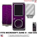 Carbon Fiber Purple WraptorSkinz Skin and Screen Protector Kit fits Zune (4/8/16 gig)
