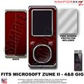 Carbon Fiber Red WraptorSkinz Skin and Screen Protector Kit fits Zune (4/8/16 gig)