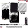 Chrome Drip on Black WraptorSkinz Skin and Screen Protector Kit fits Zune (4/8/16 gig)