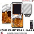 Chrome Drip on Fire WraptorSkinz Skin and Screen Protector Kit fits Zune (4/8/16 gig)