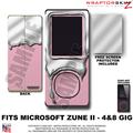 Chrome Drip on Pink WraptorSkinz Skin and Screen Protector Kit fits Zune (4/8/16 gig)