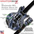 Camouflage Blue Skin by WraptorSkinz TM fits Nintendo Wii Guitar Hero III (3) Les Paul Controller (GUITAR NOT INCLUDED)