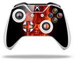WraptorSkinz Decal Skin Wrap Set works with 2016 and newer XBOX One S / X Controller Flaming Fire Skull Orange (CONTROLLER NOT INCLUDED)