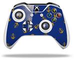WraptorSkinz Decal Skin Wrap Set works with 2016 and newer XBOX One S / X Controller Anchors Away Blue (CONTROLLER NOT INCLUDED)