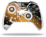 WraptorSkinz Decal Skin Wrap Set works with 2016 and newer XBOX One S / X Controller Halftone Splatter White Orange (CONTROLLER NOT INCLUDED)