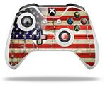 WraptorSkinz Decal Skin Wrap Set works with 2016 and newer XBOX One S / X Controller Painted Faded and Cracked USA American Flag (CONTROLLER NOT INCLUDED)