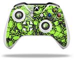 WraptorSkinz Decal Skin Wrap Set works with 2016 and newer XBOX One S / X Controller Scattered Skulls Neon Green (CONTROLLER NOT INCLUDED)