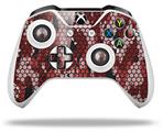 WraptorSkinz Decal Skin Wrap Set works with 2016 and newer XBOX One S / X Controller HEX Mesh Camo 01 Red (CONTROLLER NOT INCLUDED)