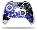 WraptorSkinz Decal Skin Wrap Set works with 2016 and newer XBOX One S / X Controller Halftone Splatter White Blue (CONTROLLER NOT INCLUDED)