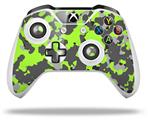 WraptorSkinz Decal Skin Wrap Set works with 2016 and newer XBOX One S / X Controller WraptorCamo Old School Camouflage Camo Lime Green (CONTROLLER NOT INCLUDED)