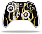 WraptorSkinz Decal Skin Wrap Set works with 2016 and newer XBOX One S / X Controller Metal Flames Yellow (CONTROLLER NOT INCLUDED)