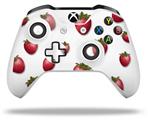 WraptorSkinz Decal Skin Wrap Set works with 2016 and newer XBOX One S / X Controller Strawberries on White (CONTROLLER NOT INCLUDED)